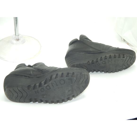 Fly London Black Leather Ankle Boots Size 39 - Picture 4 of 7